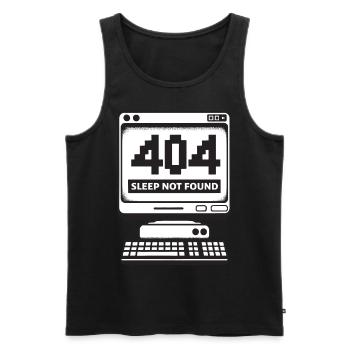404 Sleep Not Found Drôle de programmateur d’insomnie - Débardeur bio Premium Homme - noir - Devant - Michal (187cm)