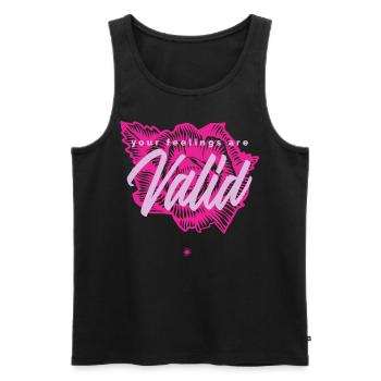 Your Feelings Are Valid Anxiety Depression - Men's Premium Organic Tank Top - black - Front - AI Model Male 178 light (178cm)