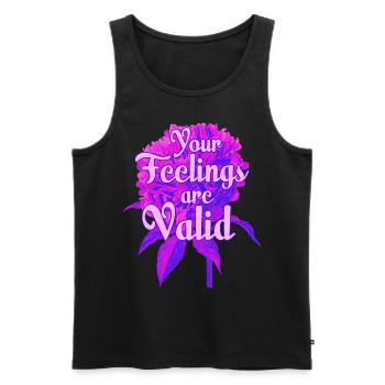 Your Feelings Are Valid Anxiety Depression Therapy - Men's Premium Organic Tank Top - black - Front - AI Model Male 178 light (178cm)