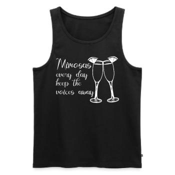 Mimosa Brunch Joke Mimosas - Männer Premium Bio Tank Top - Schwarz - Vorne - AI Model Male 178 light (178cm)