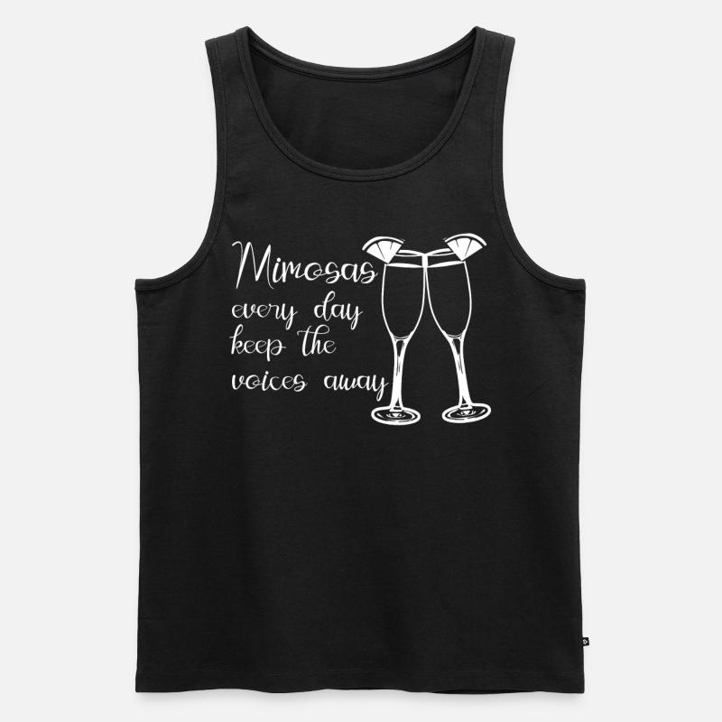 Mimosa Brunch Joke Mimosas - Männer Premium Bio Tank Top - Schwarz