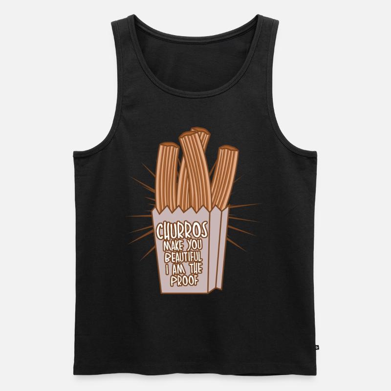 Churros Churro Churrería - Männer Premium Bio Tank Top - Schwarz