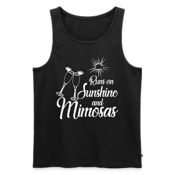 Mimosa Brunch Mimosas - Männer Premium Bio Tank Top - Schwarz - Vorne - AI Model Male 178 light (178cm)