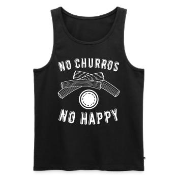 Churros Churrería - Débardeur bio Premium Homme - noir - Devant - AI Model Male 178 light (178cm)