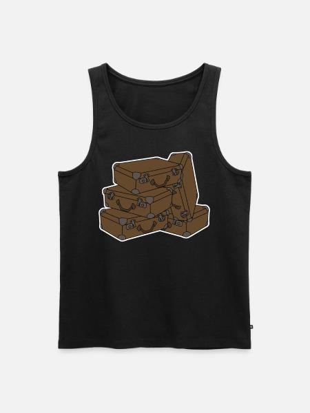 Suitcase Travel Luggage Suitcases - Men's Premium Organic Tank Top - black