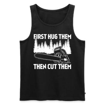 Chainsaws Chainsaw fire wood Chain Saw - Men's Premium Organic Tank Top - black - Front - Michal (187cm)