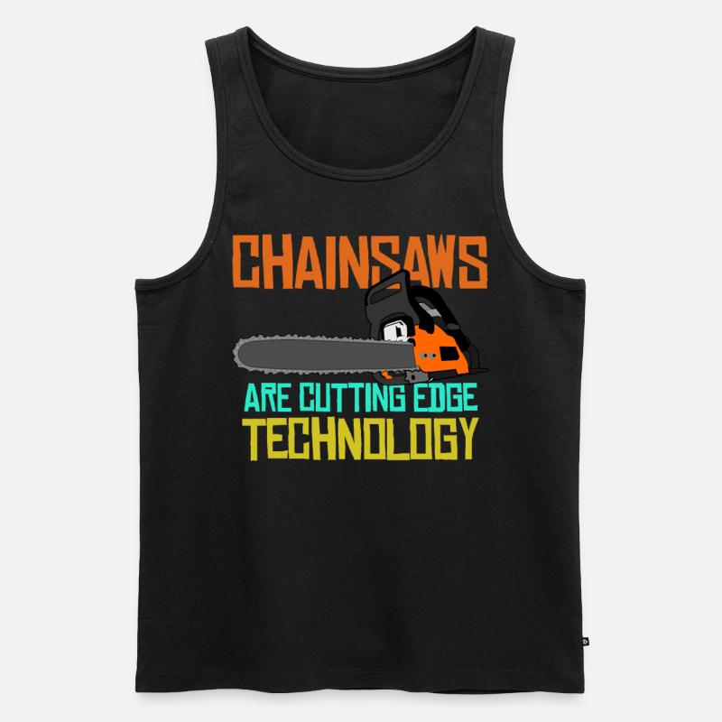 Chainsaws Chain Saw Chainsaw - Männer Premium Bio Tank Top - Schwarz