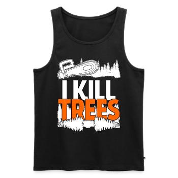 Chainsaws Chainsaw Chain Saw fire wood - Men's Premium Organic Tank Top - black - Front - Michal (187cm)