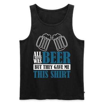 Beer Brewing Home Brewery - Männer Premium Bio Tank Top - Schwarz - Vorne - AI Model Male 178 light (178cm)