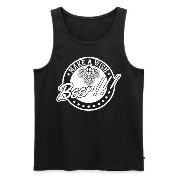 Brasserie Bière Joke Home Brewery - Débardeur bio Premium Homme - noir - Devant - Michal (187cm)