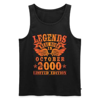 Legends were born in Oktober 2000 Geburtstag - Männer Premium Bio Tank Top - Schwarz - Vorne - Michal (187cm)