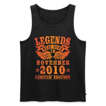 Legends sont nés en Novembre 2010 Anniversaire - Débardeur bio Premium Homme - noir - Devant - Michal (187cm)