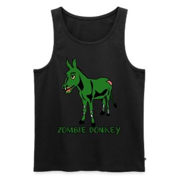 Zombie Donkey - Männer Premium Bio Tank Top - Schwarz - Vorne - Michal (187cm)