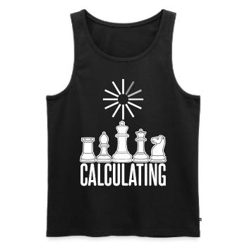 Chess Calculating Chess Board - Männer Premium Bio Tank Top - Schwarz - Vorne - Michal (187cm)