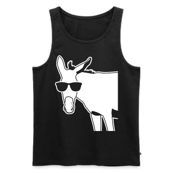 Donkey with Sunglasses Donkeys - Männer Premium Bio Tank Top - Schwarz - Vorne - Michal (187cm)