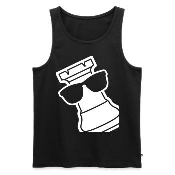 Chess Rook with Sunglasses - Männer Premium Bio Tank Top - Schwarz - Vorne - Michal (187cm)