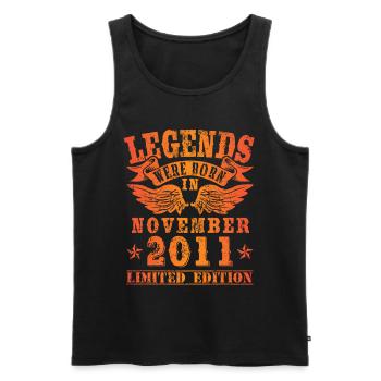 Legends were born in November 2011 birthday - Men's Premium Organic Tank Top - black - Front - AI Model Male 178 light (178cm)