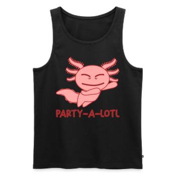 Party Axolotl Axolotls - Men's Premium Organic Tank Top - black - Front - Michal (187cm)
