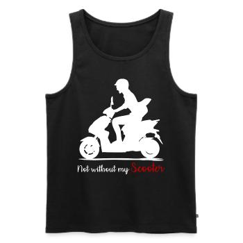 Scooter Riding Motor Scooter Motorcycle - Men's Premium Organic Tank Top - black - Front - AI Model Male 178 light (178cm)