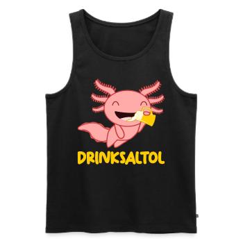 Axolotl Beer Axolotls - Männer Premium Bio Tank Top - Schwarz - Vorne - AI Model Male 178 light (178cm)