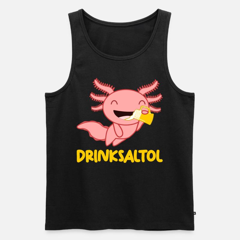 Axolotl Beer Axolotls - Männer Premium Bio Tank Top - Schwarz