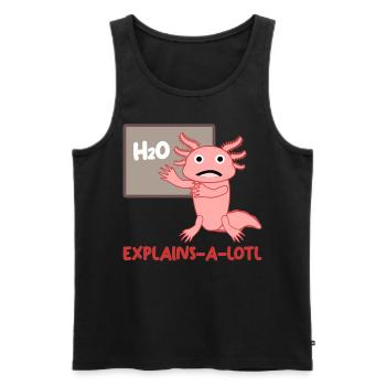 Axolotl Enseignant Axolotls - Débardeur bio Premium Homme - noir - Devant - Michal (187cm)