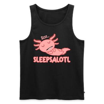 Axolotl endormi Axolotls de sommeil - Débardeur bio Premium Homme - noir - Devant - Michal (187cm)