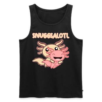 Snuggle Axolotl Snuggling Axolotls - Men's Premium Organic Tank Top - black - Front - Michal (187cm)