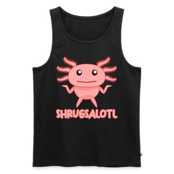 Axolotl Funny Axolotls - Men's Premium Organic Tank Top - black - Front - Michal (187cm)