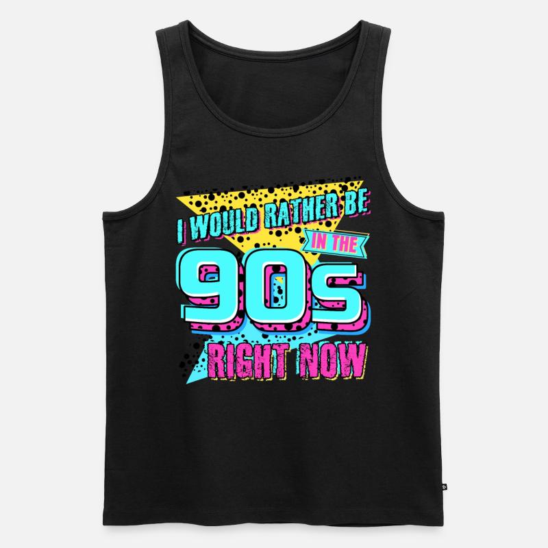 90s Retro 1990 Joke Disco - Männer Premium Bio Tank Top - Schwarz