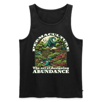 Permaculture Garden Food Forest Design - Men's Premium Organic Tank Top - black - Front - AI Model Male 178 light (178cm)