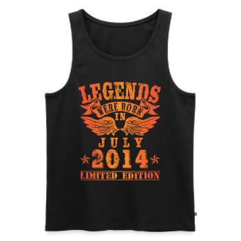 Legends were born in Juli 2014 Geburtstag - Männer Premium Bio Tank Top - Schwarz - Vorne - Michal (187cm)
