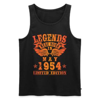 Legends were born in Mai 1954 Geburtstag - Männer Premium Bio Tank Top - Schwarz - Vorne - Michal (187cm)