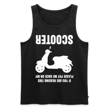Scooter Blague Moto - Débardeur bio Premium Homme - noir - Devant - Michal (187cm)