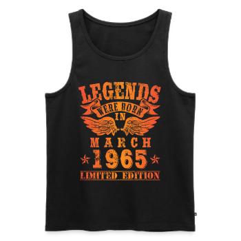 Legends were born in März 1965 Geburtstag - Männer Premium Bio Tank Top - Schwarz - Vorne - Michal (187cm)