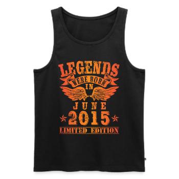 Legends were born in Juni 2015 Geburtstag - Männer Premium Bio Tank Top - Schwarz - Vorne - Michal (187cm)