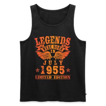 Legends sont nés en juillet 1955 Anniversaire - Débardeur bio Premium Homme - noir - Devant - Michal (187cm)