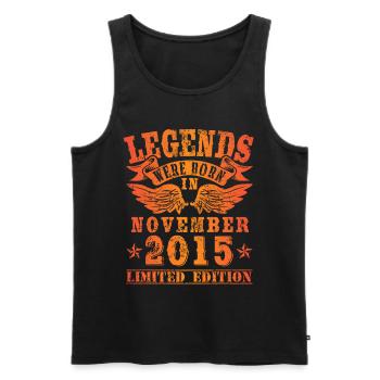 Legends were born in November 2015 Geburtstag - Männer Premium Bio Tank Top - Schwarz - Vorne - Michal (187cm)