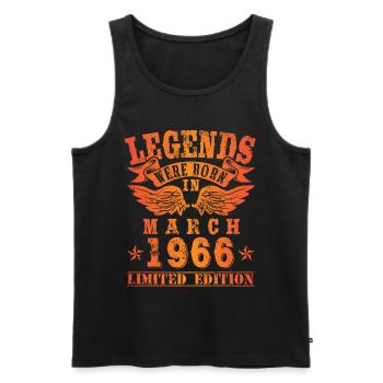 Legends were born in März 1966 Geburtstag - Männer Premium Bio Tank Top - Schwarz - Vorne - Michal (187cm)