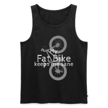 Fatbike Blague Fat Bike - Débardeur bio Premium Homme - noir - Devant - AI Model Male 178 light (178cm)