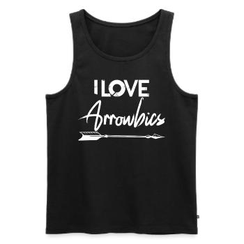 Compound Bow Shooting Archery Bow - Men's Premium Organic Tank Top - black - Front - AI Model Male 178 light (178cm)
