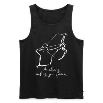 Bow Shooting Quiver Archery - Men's Premium Organic Tank Top - black - Front - AI Model Male 178 light (178cm)