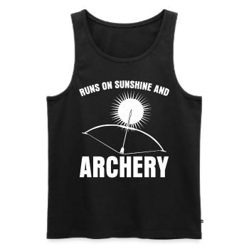 Archery - Men's Premium Organic Tank Top - black - Front - Michal (187cm)