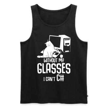 Programmer Computer Science Admin - Männer Premium Bio Tank Top - Schwarz - Vorne - Michal (187cm)