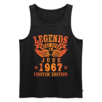 Legends were born in Juni 1967 Geburtstag - Männer Premium Bio Tank Top - Schwarz - Vorne - Michal (187cm)