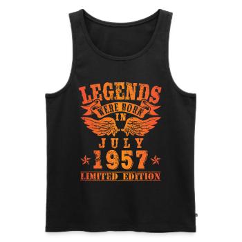 Legends were born in Juli 1957 Geburtstag - Männer Premium Bio Tank Top - Schwarz - Vorne - Michal (187cm)