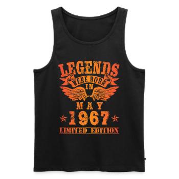 Legends were born in Mai 1967 Geburtstag - Männer Premium Bio Tank Top - Schwarz - Vorne - Michal (187cm)
