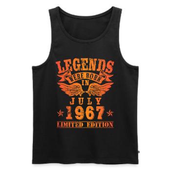 Legends were born in Juli 1967 Geburtstag - Männer Premium Bio Tank Top - Schwarz - Vorne - Michal (187cm)