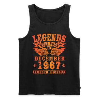 Legends were born in Dezember 1967 Geburtstag - Männer Premium Bio Tank Top - Schwarz - Vorne - Michal (187cm)