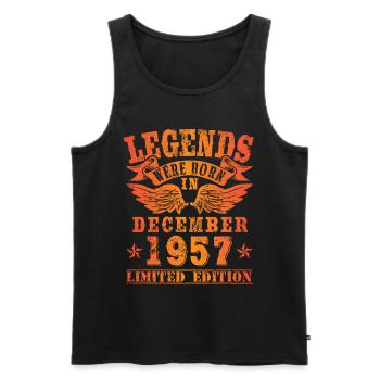 Legends were born in Dezember 1957 Geburtstag - Männer Premium Bio Tank Top - Schwarz - Vorne - Michal (187cm)